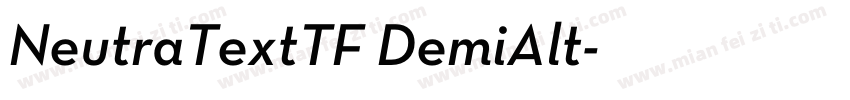 NeutraTextTF DemiAlt字体转换